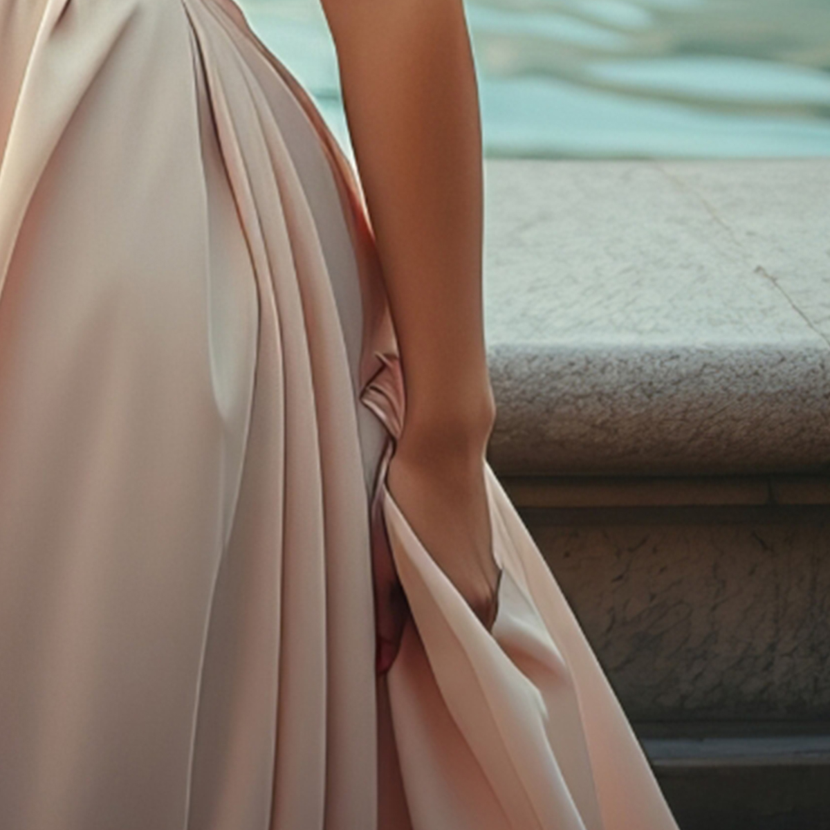 Blush Cascade Gown-picture